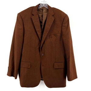 Mantoni Super 140s Milano Italy Lightweight Wool Sportcoat Brown 48 Regular EUC